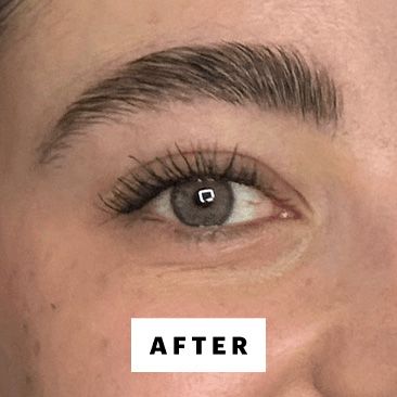 Felbin after applying the Maybelline New York Lash Sensational Body Waterproof Mascara